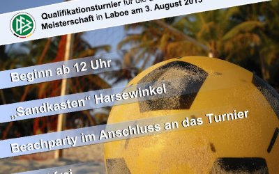 Anmelden zum Sommerspaß: FLVW-Beachsoccer-Turnier im Juli