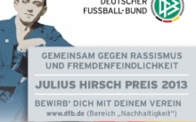 Julius Hirsch Preis 2013 ausgeschrieben – Jetzt bewerben!